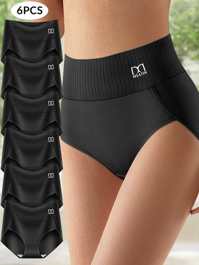 Shaplex™ – 6-Pack Breathable & Comfortable High-Waisted Panties with Tummy Control