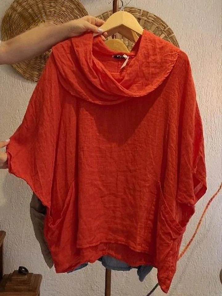 Tanith™ | Relaxed Fit Draped Neck Blouse