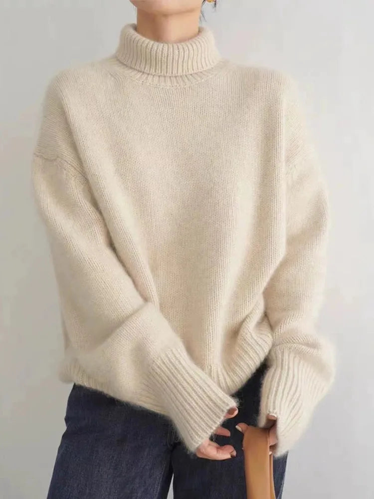 Isabella - High-neck Cashmere Sweater