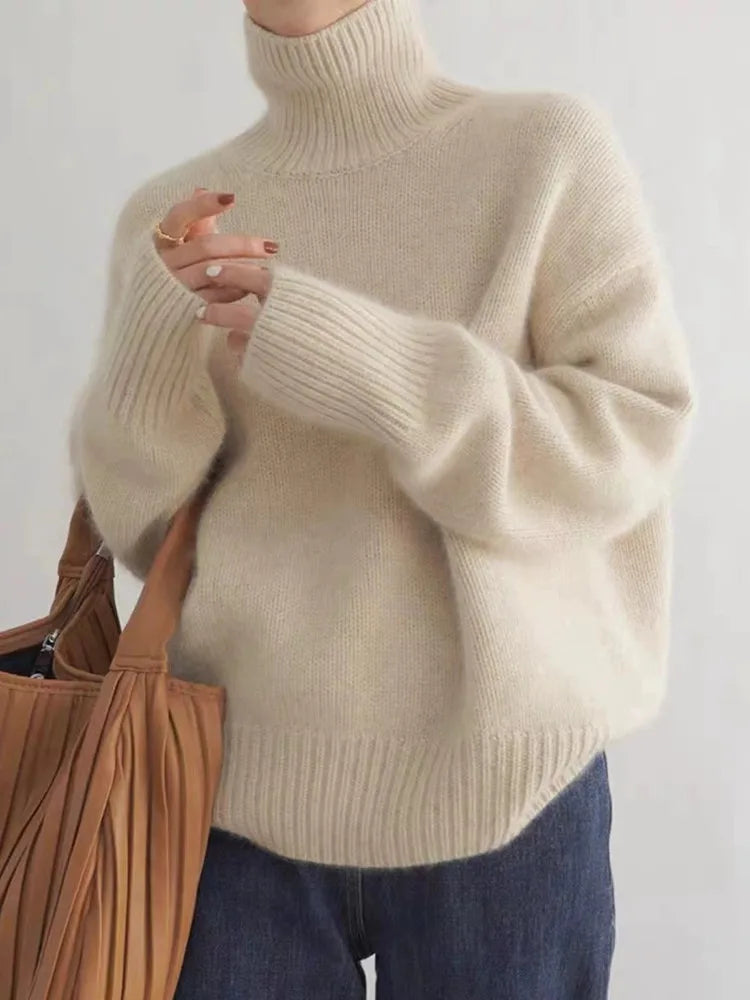 Isabella - High-neck Cashmere Sweater