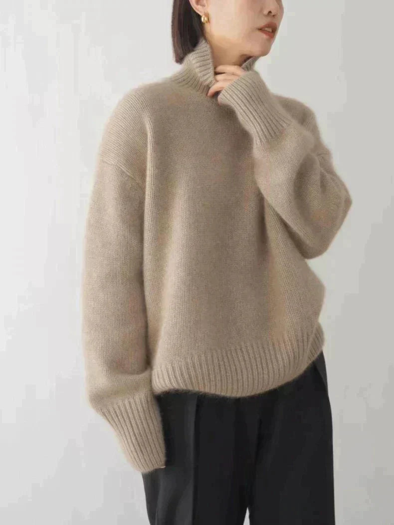 Isabella - High-neck Cashmere Sweater