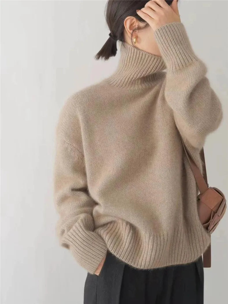 Isabella - High-neck Cashmere Sweater