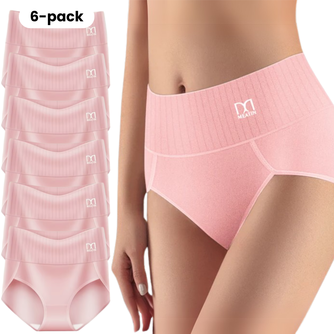 Shaplex™ – 6-Pack Breathable & Comfortable High-Waisted Panties with Tummy Control