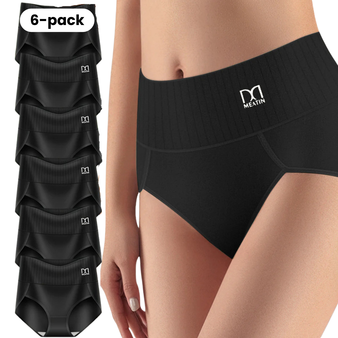 Shaplex™ – 6-Pack Breathable & Comfortable High-Waisted Panties with Tummy Control