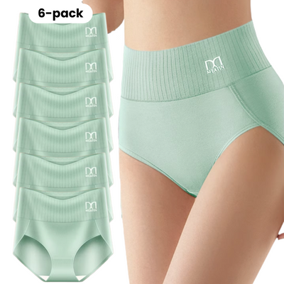 Shaplex™ – 6-Pack Breathable & Comfortable High-Waisted Panties with Tummy Control