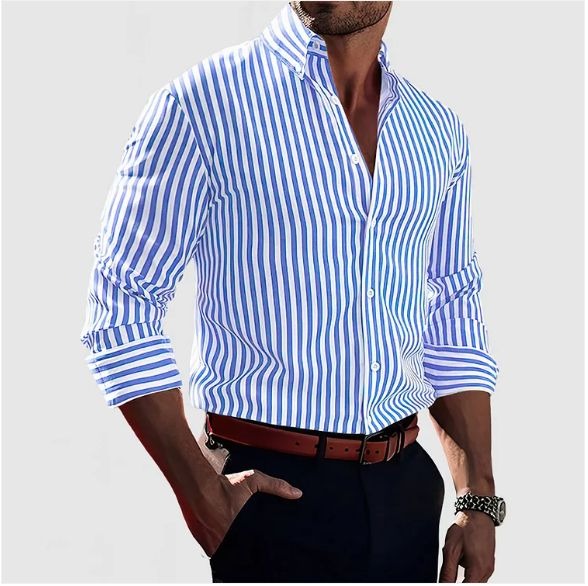 Melker™ – Striped Men’s Shirt – Smart & Confident