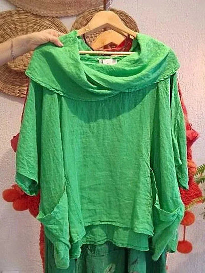 Tanith™ | Relaxed Fit Draped Neck Blouse