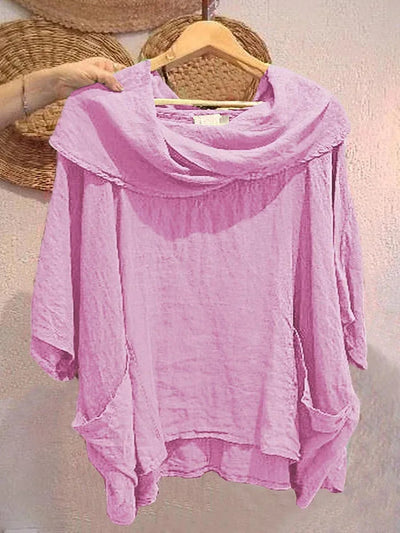 Tanith™ | Relaxed Fit Draped Neck Blouse