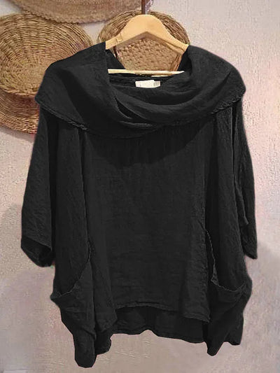 Tanith™ | Relaxed Fit Draped Neck Blouse