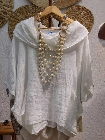 Tanith™ | Relaxed Fit Draped Neck Blouse
