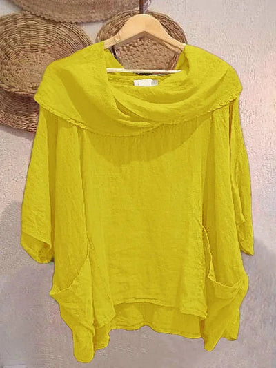 Tanith™ | Relaxed Fit Draped Neck Blouse
